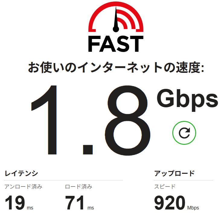 マザーボードの無線LANの実測